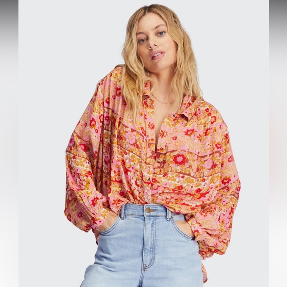 Billabong Tops - NWT! Billabong Day After Day Oversized Button-Down Shirt